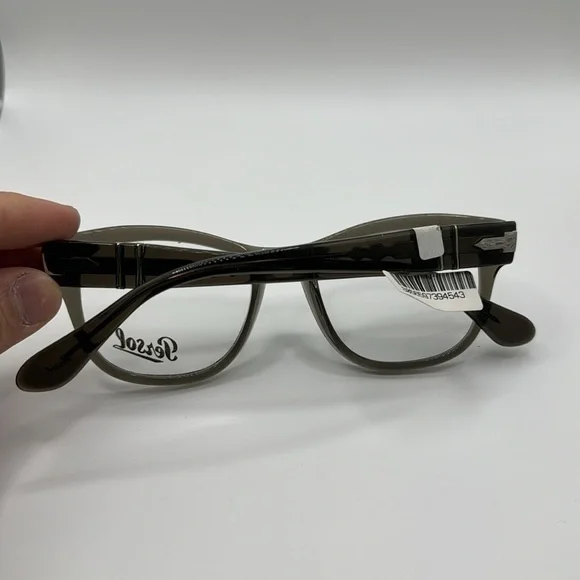 Persol Eyeglasses Men's 3270-V 1103 Opal Smoke 52-19-150mm RX-Able